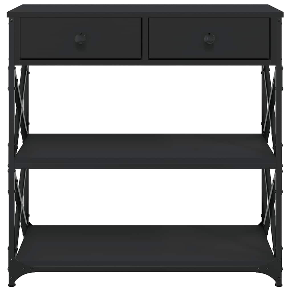 Table console noir 75x28x75 cm bois d'ingénierie - XIOS