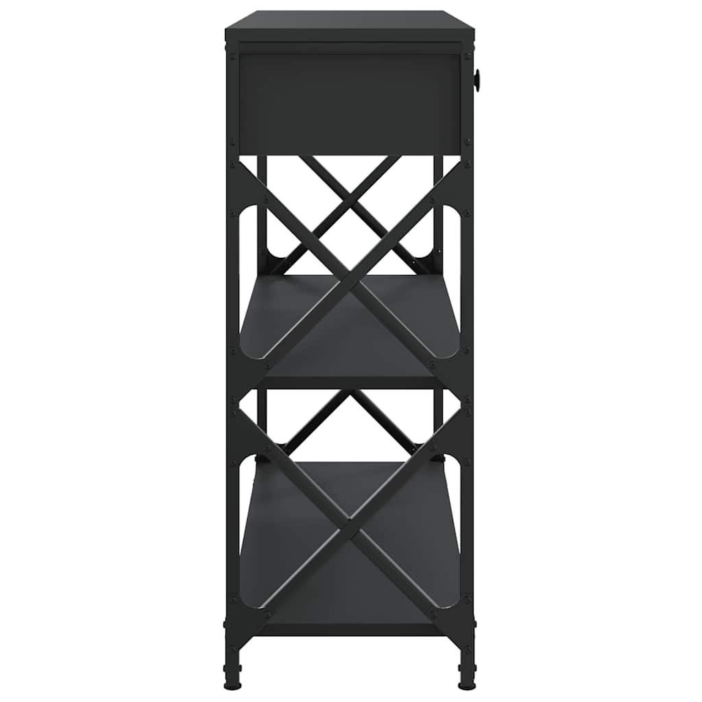 Table console noir 75x28x75 cm bois d'ingénierie - XIOS