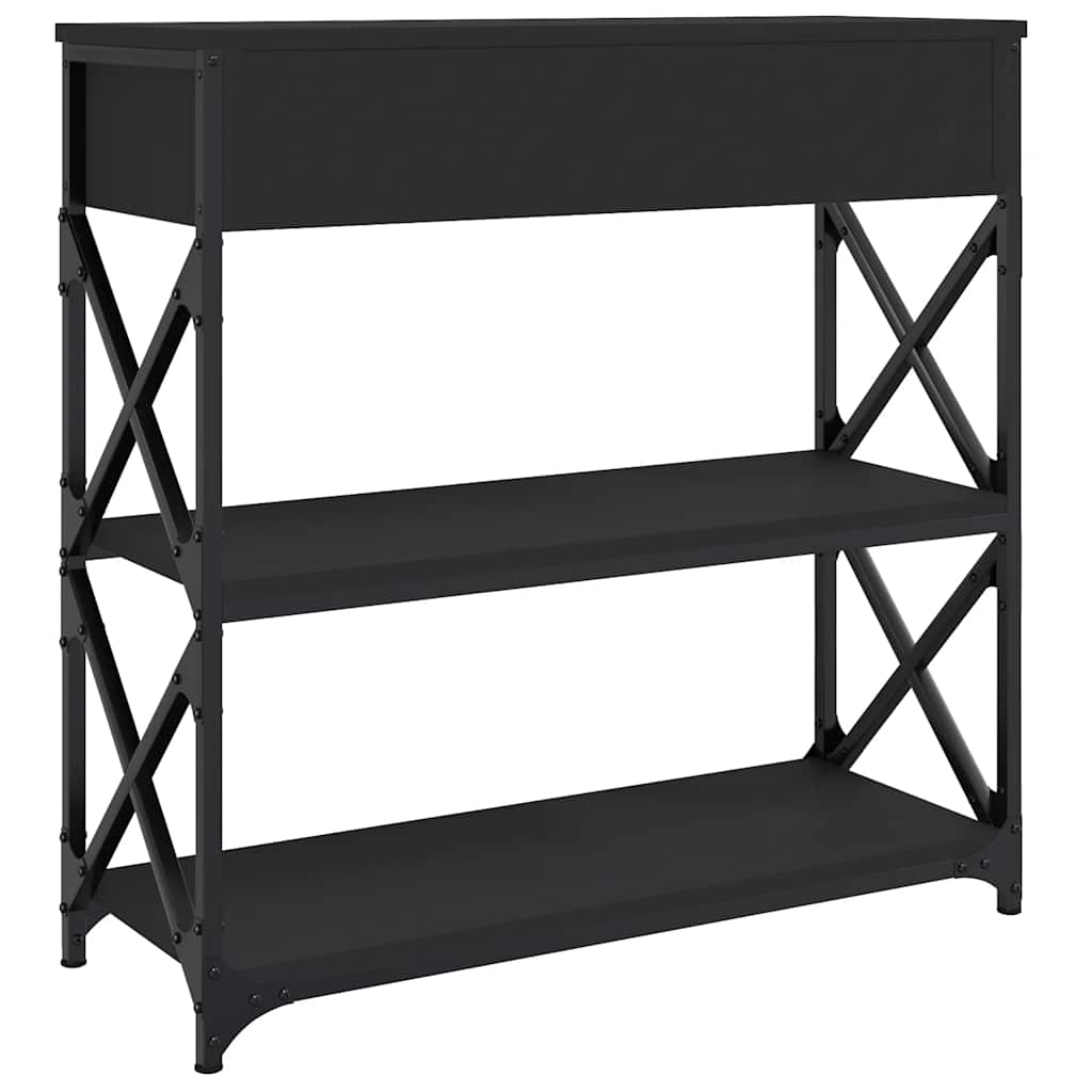 Table console noir 75x28x75 cm bois d'ingénierie - XIOS