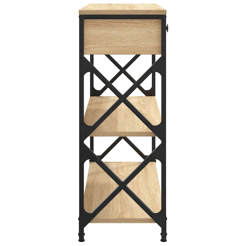 Table console chêne sonoma 75x28x75 cm bois d'ingénierie - XIOS