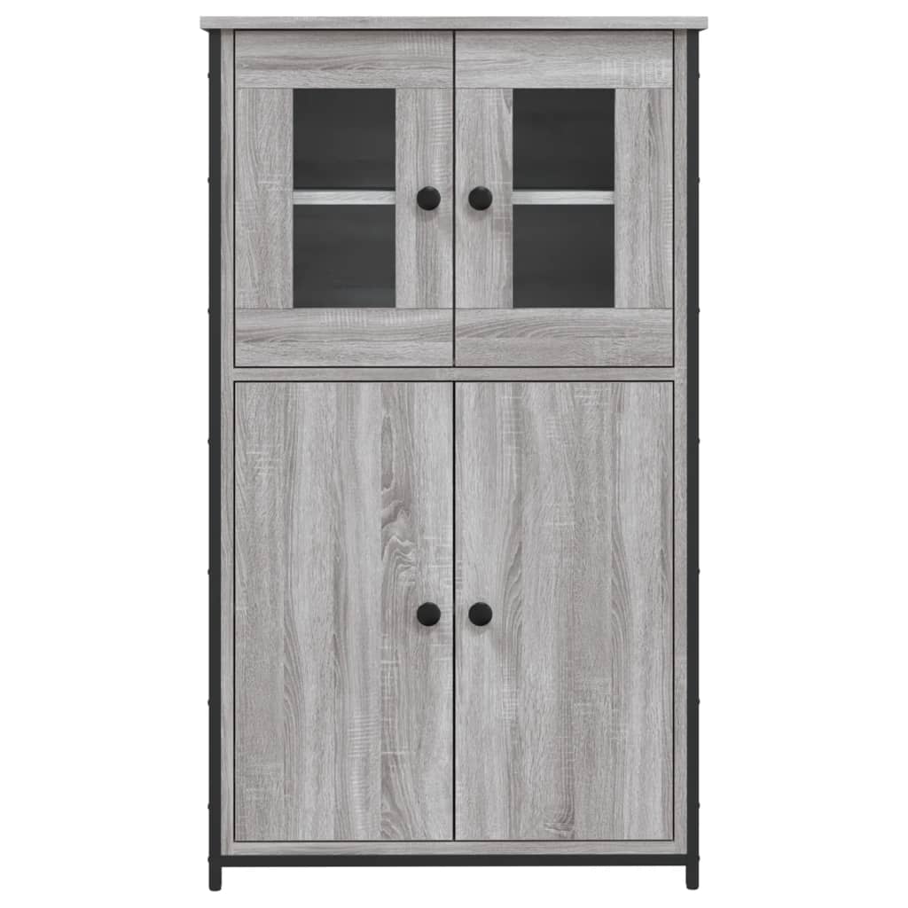 Buffet haut sonoma gris 62x32x106,5 cm bois d'ingénierie - XIOS