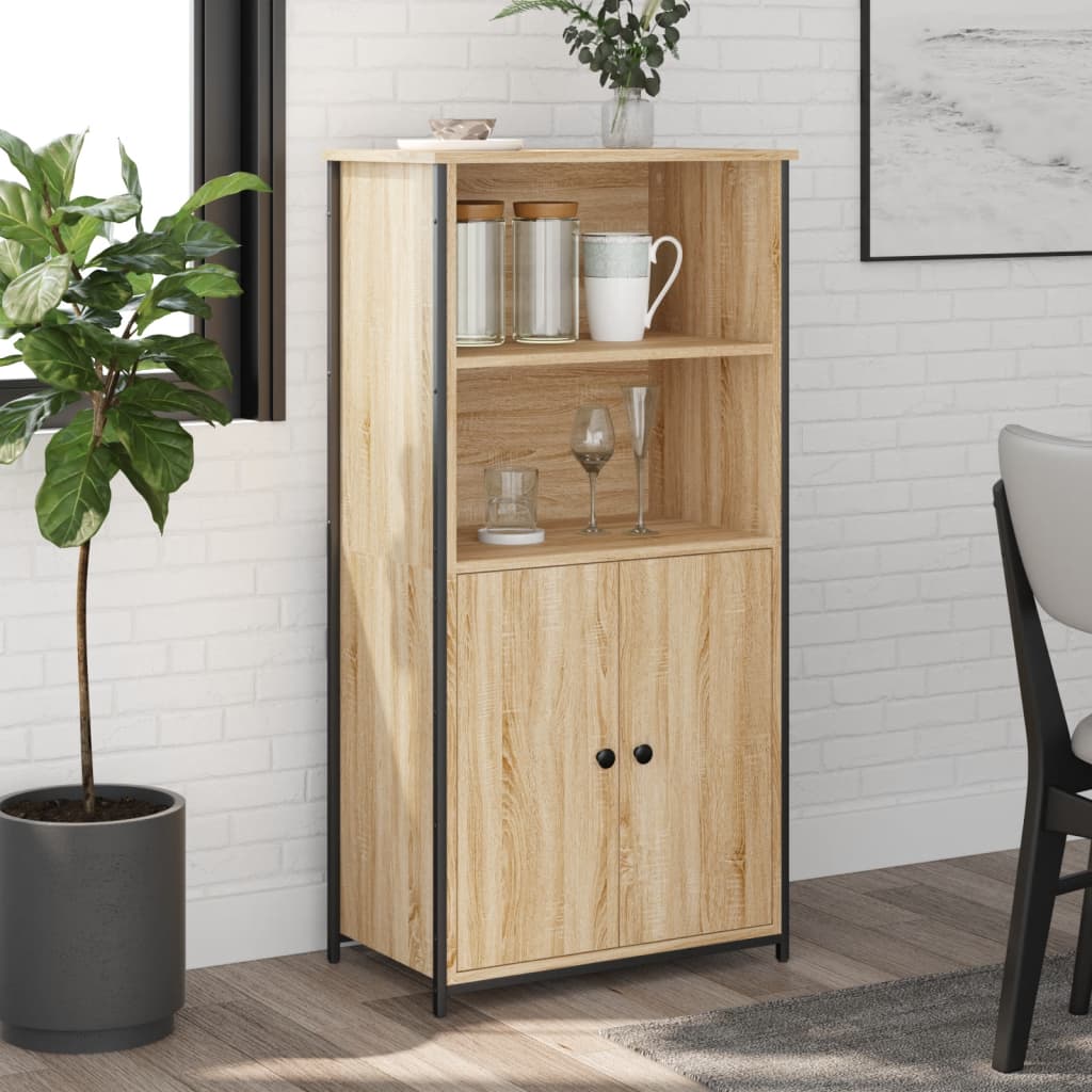 Buffet haut chêne sonoma 62x36x121,5 cm bois d'ingénierie - XIOS