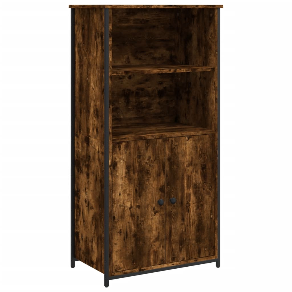 Buffet haut chêne fumé 62x36x121,5 cm bois d'ingénierie - XIOS