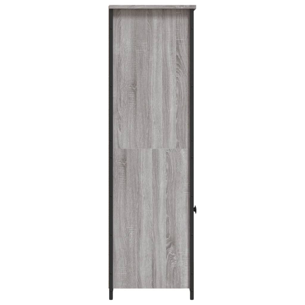 Buffet haut sonoma gris 62x36x121,5 cm bois d'ingénierie - XIOS