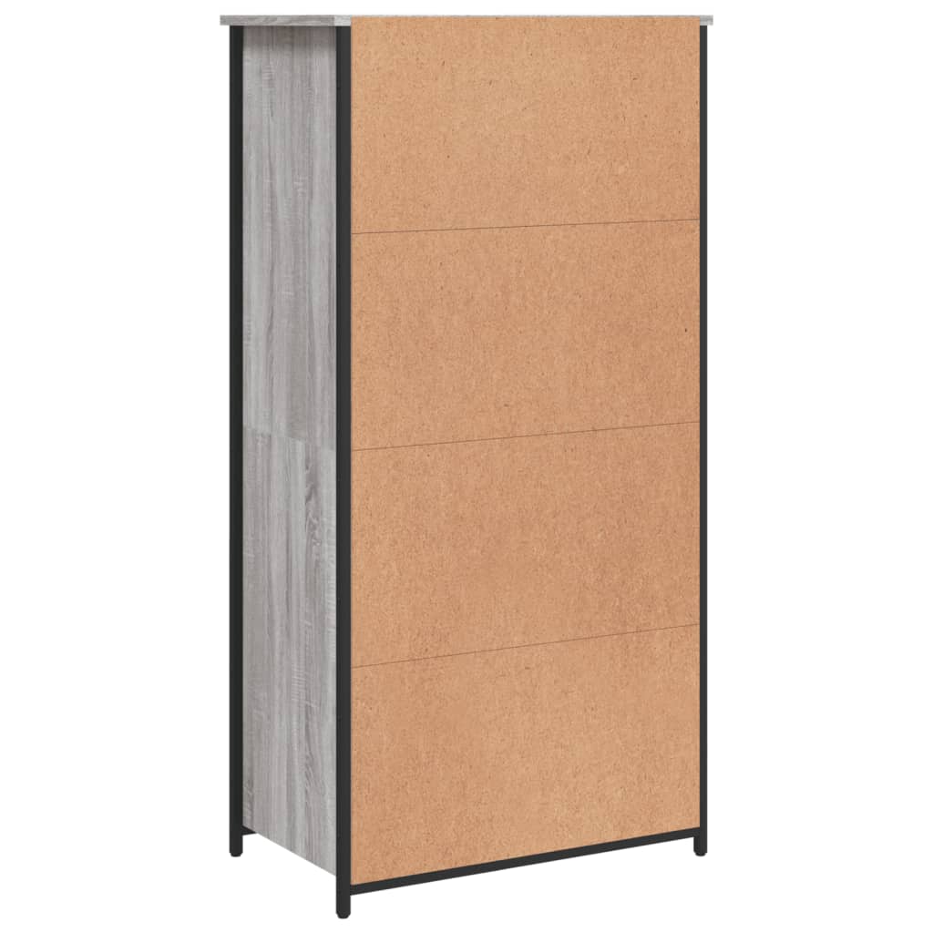 Buffet haut sonoma gris 62x36x121,5 cm bois d'ingénierie - XIOS