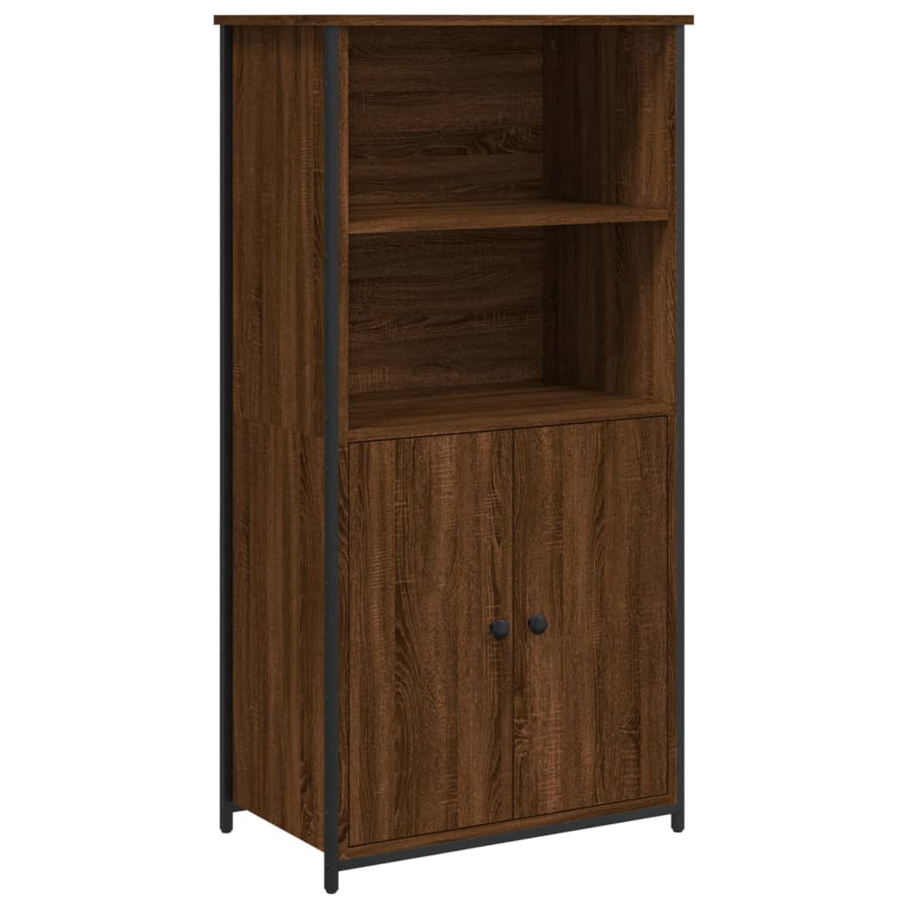 Buffet haut chêne marron 62x36x121,5 cm bois d'ingénierie - XIOS