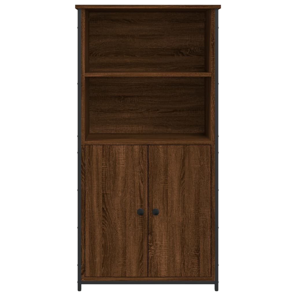 Buffet haut chêne marron 62x36x121,5 cm bois d'ingénierie - XIOS