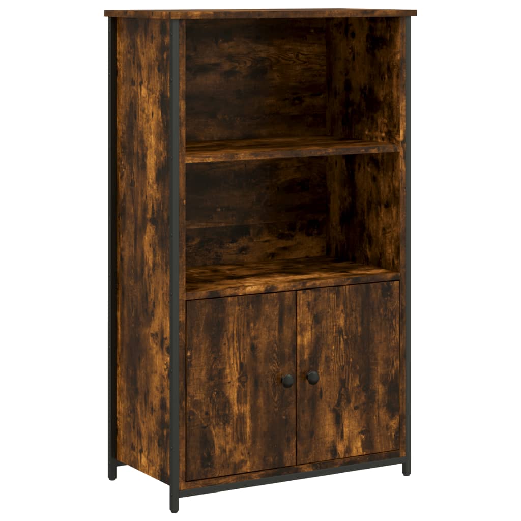Buffet haut chêne fumé 62x32x103,5 cm bois d'ingénierie - XIOS