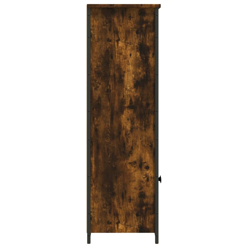 Buffet haut chêne fumé 62x32x103,5 cm bois d'ingénierie - XIOS