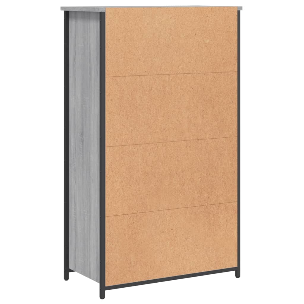 Buffet haut sonoma gris 62x32x103,5 cm bois d'ingénierie - XIOS
