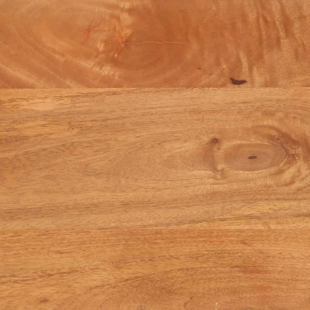 Table basse marron et noir 80x50x40 cm bois de massif manguier - XIOS