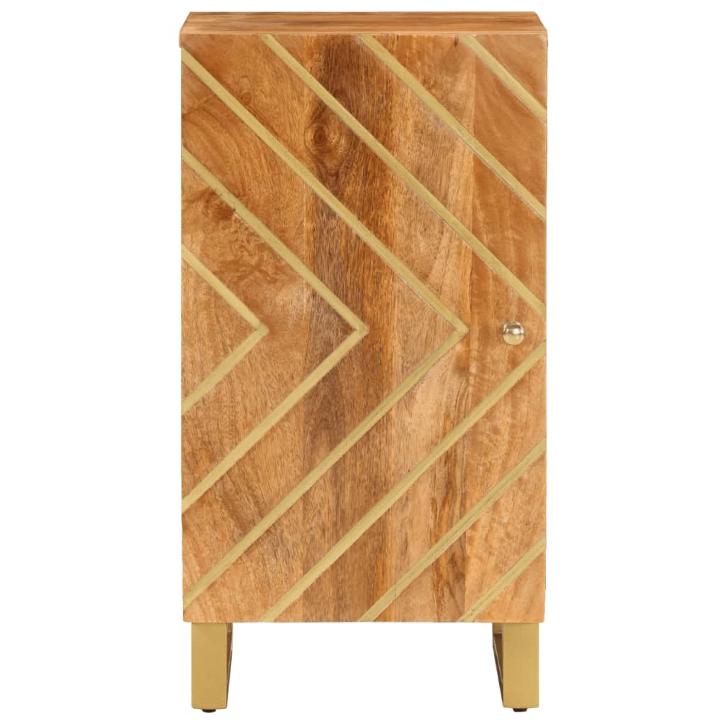 Armoire latérale marron et noir 40x33,5x75 cm bois de manguier - XIOS