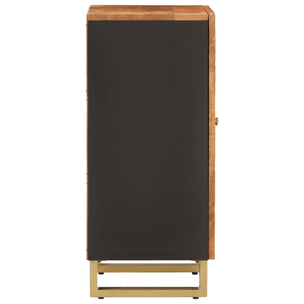 Armoire latérale marron et noir 40x33,5x75 cm bois de manguier - XIOS