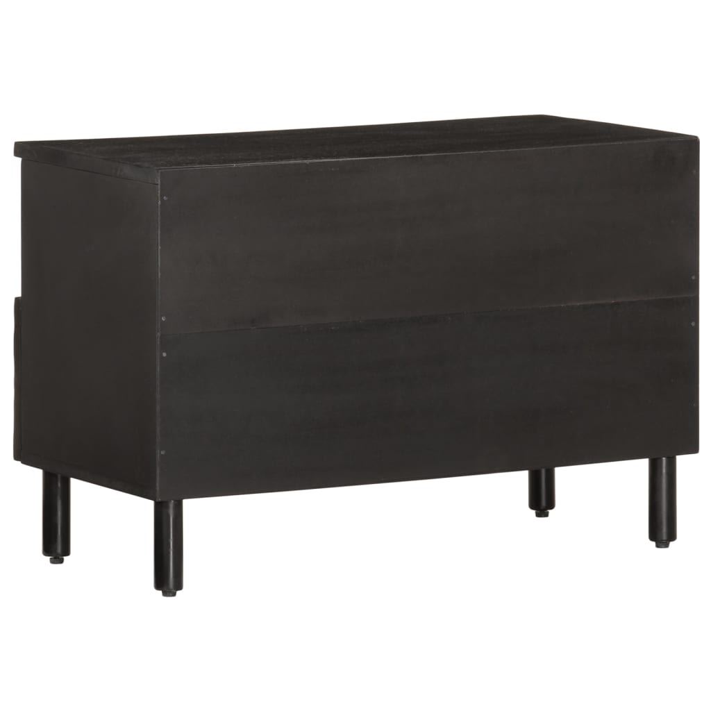 Meuble TV noir 70x33x46 cm bois massif de manguier - XIOS