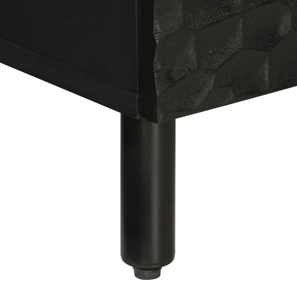 Meuble TV noir 70x33x46 cm bois massif de manguier - XIOS