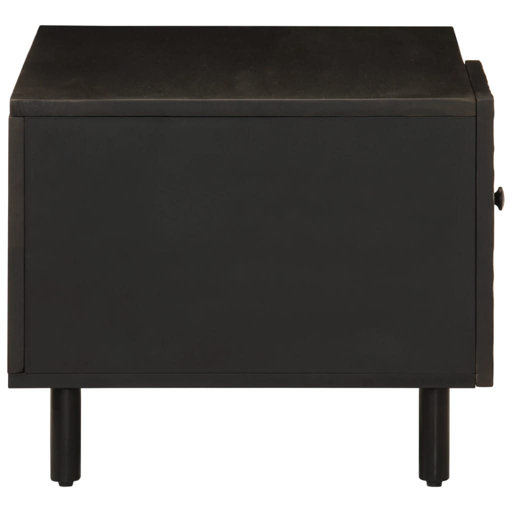 Table basse noir 80x50x40 cm bois massif de manguier - XIOS