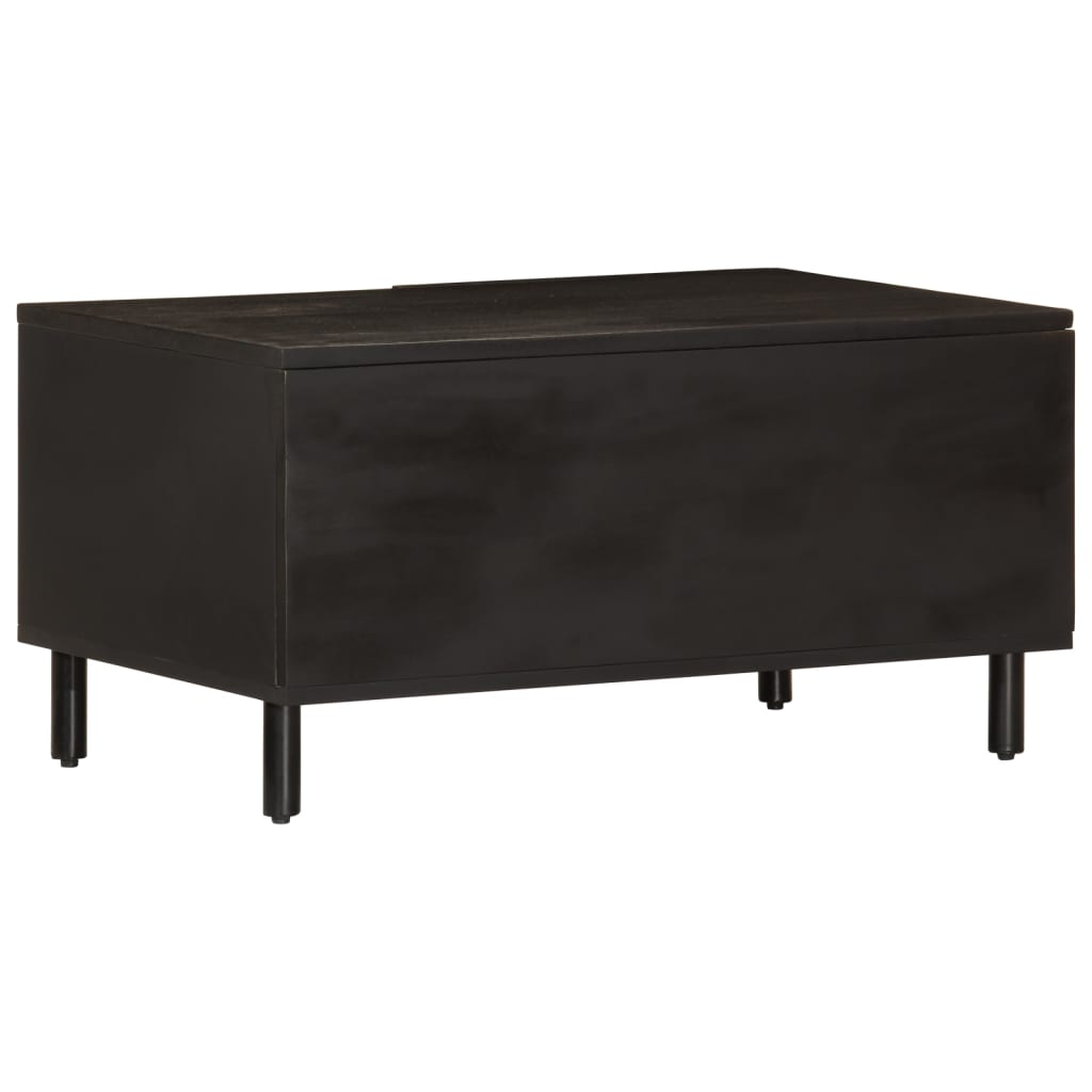 Table basse noir 80x50x40 cm bois massif de manguier - XIOS
