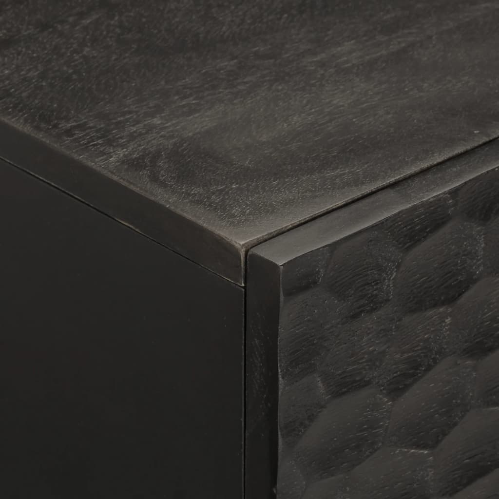 Table basse noir 80x50x40 cm bois massif de manguier - XIOS