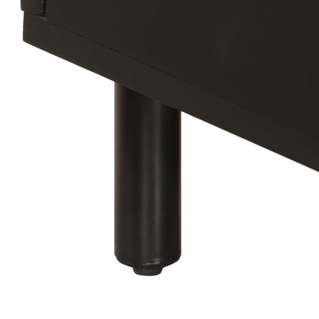 Table basse noir 80x50x40 cm bois massif de manguier - XIOS