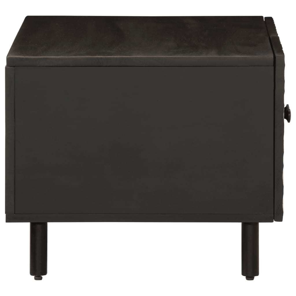 Table basse noir 80x50x40 cm bois massif de manguier - XIOS