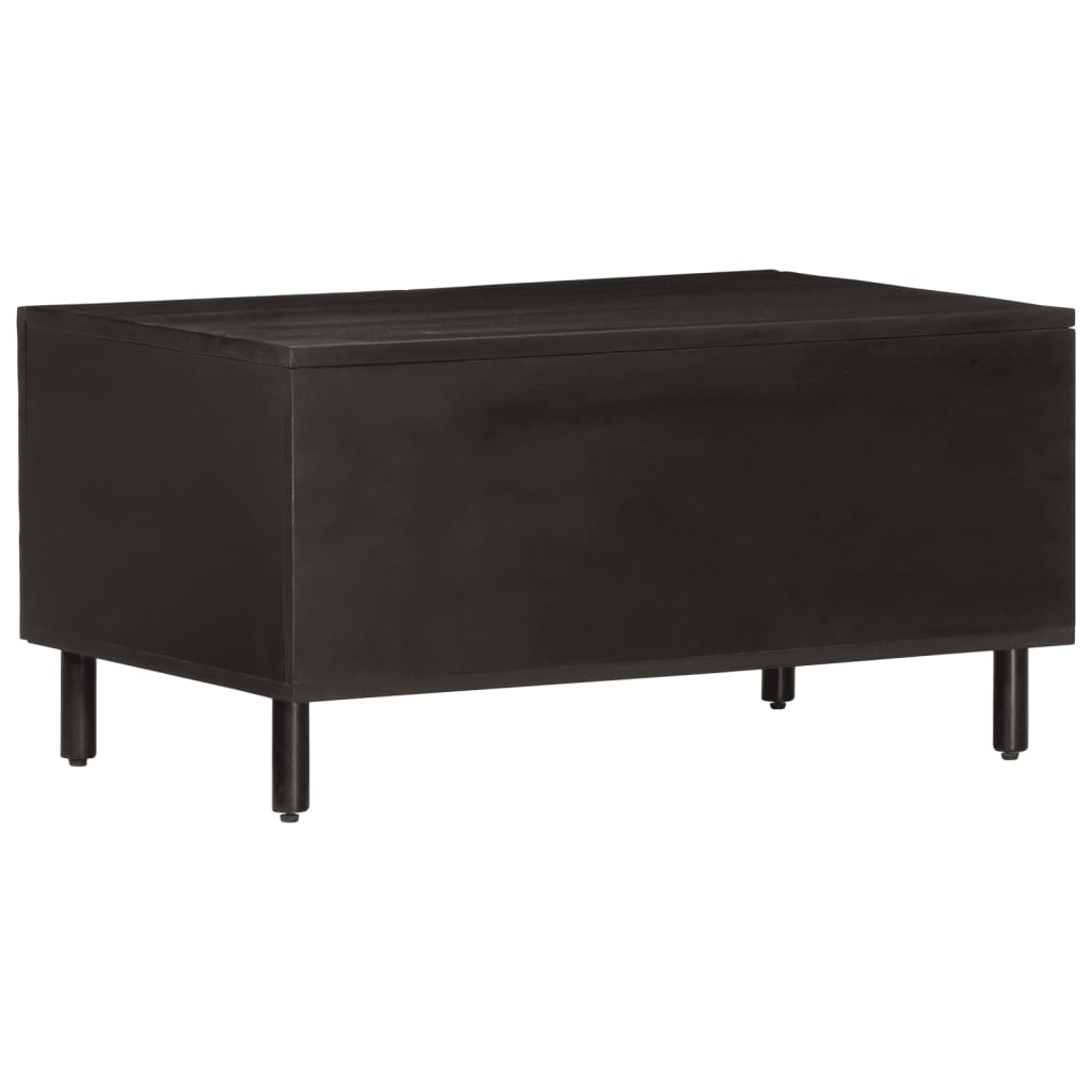 Table basse noir 80x50x40 cm bois massif de manguier - XIOS
