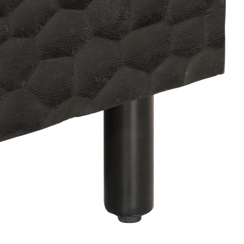 Table basse noir 80x50x40 cm bois massif de manguier - XIOS
