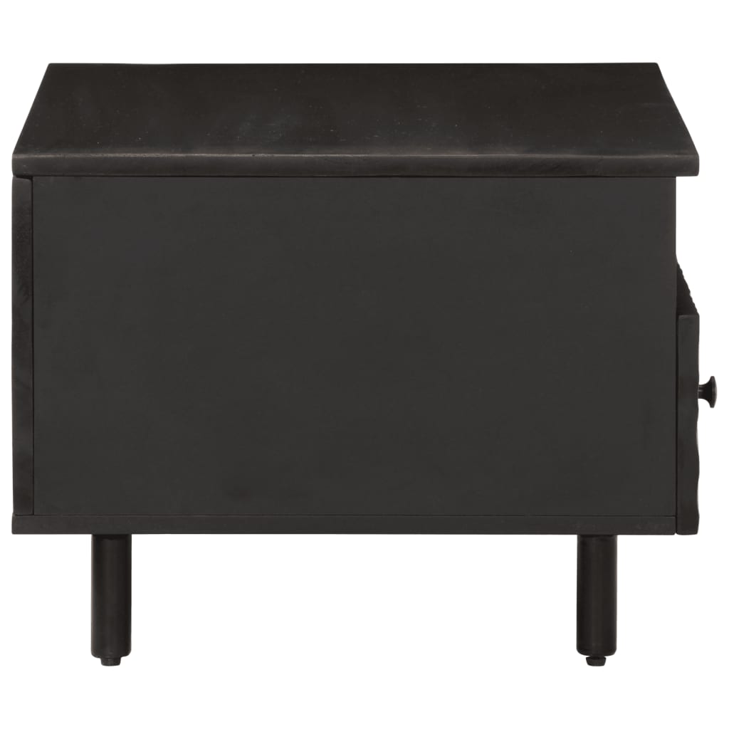 Table basse noir 80x54x40 cm bois massif de manguier - XIOS
