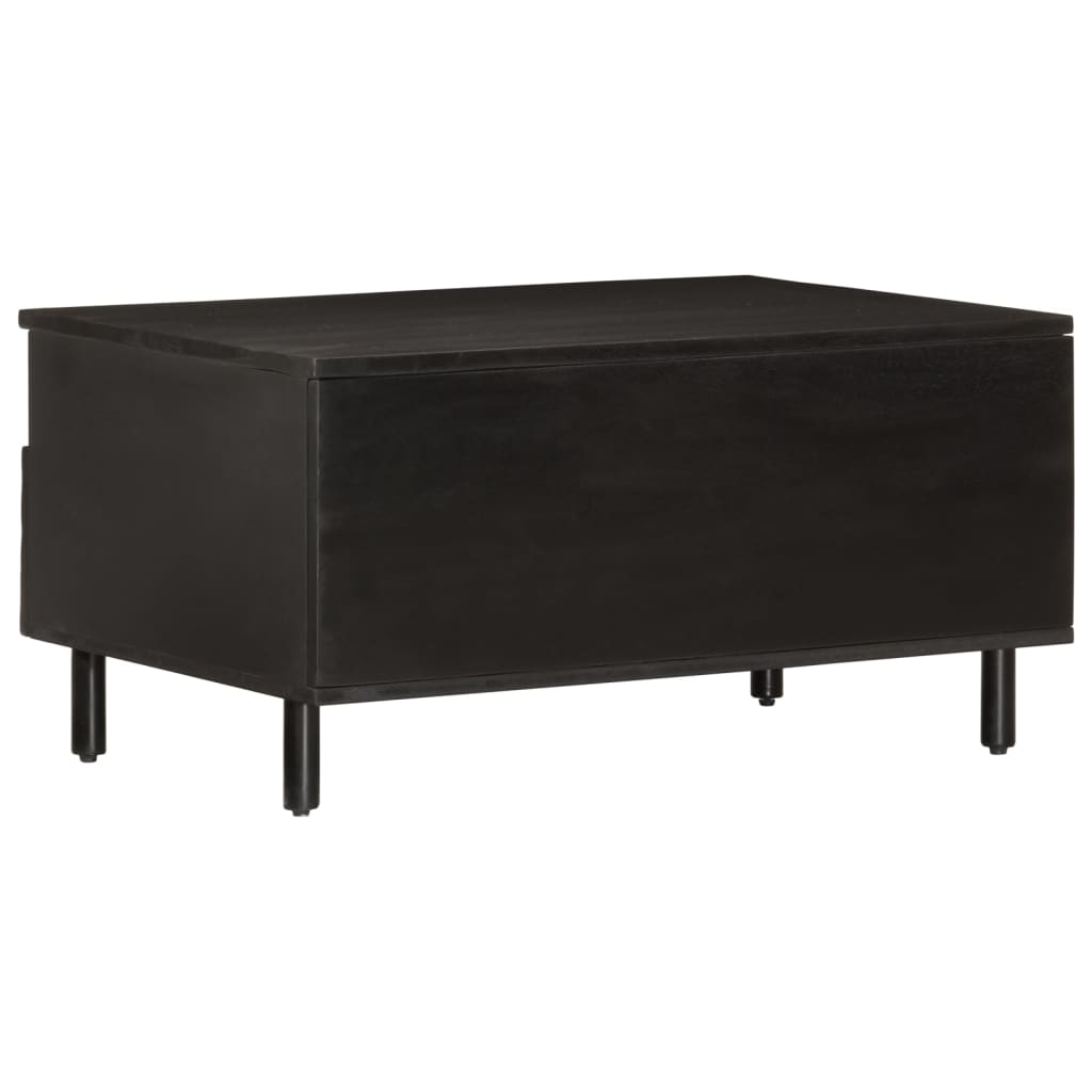 Table basse noir 80x54x40 cm bois massif de manguier - XIOS