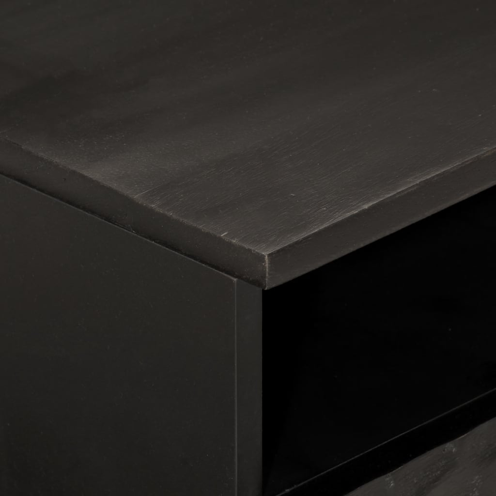 Table basse noir 80x54x40 cm bois massif de manguier - XIOS