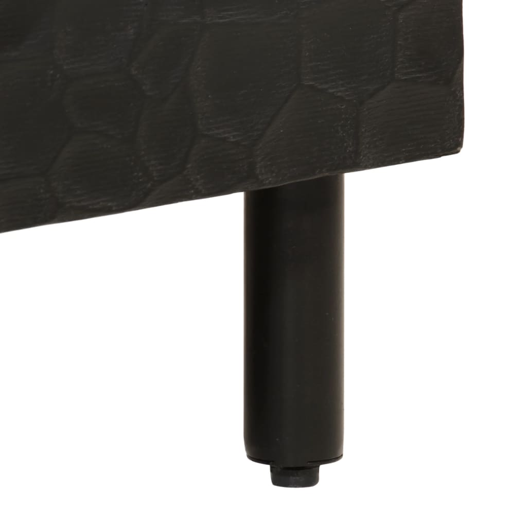 Table basse noir 80x54x40 cm bois massif de manguier - XIOS