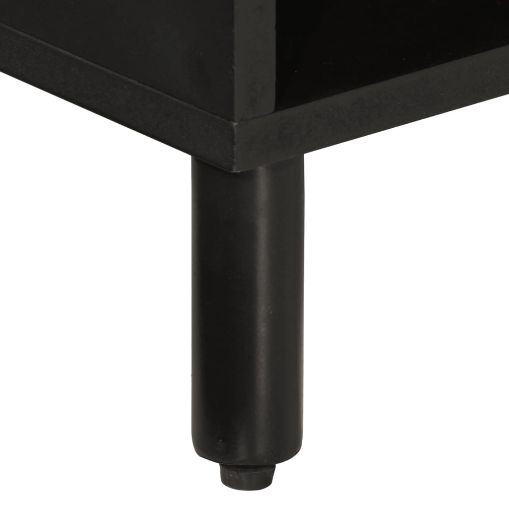 Meuble TV noir 80x31x46 cm bois massif de manguier Meubles TV vidaXL   