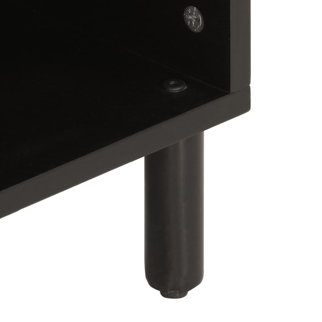 Meuble TV noir 100x33x46 cm bois massif de manguier Meubles TV vidaXL   