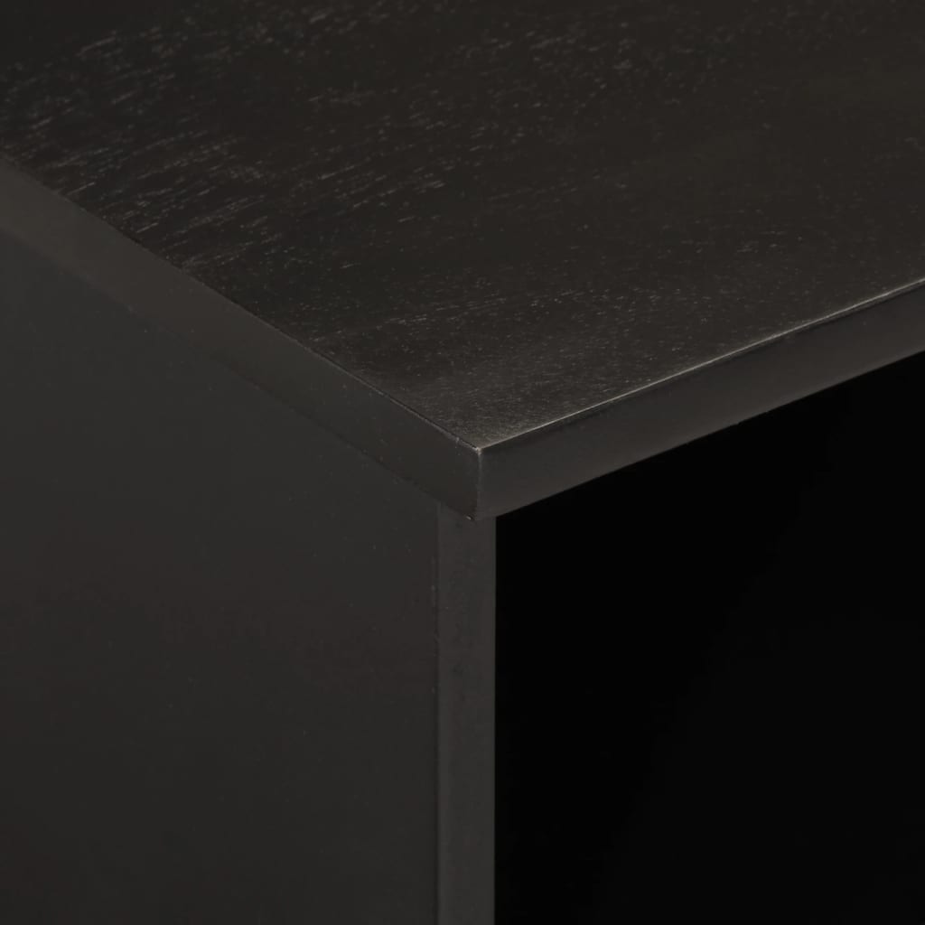 Meuble TV noir 100x33x46 cm bois massif de manguier Meubles TV vidaXL   