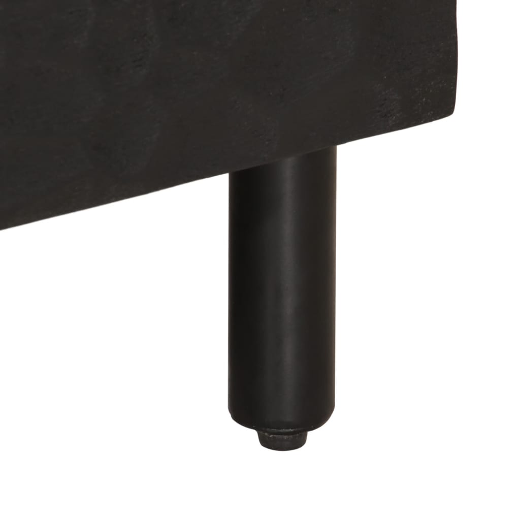 Meuble TV noir 100x33x46 cm bois massif de manguier Meubles TV vidaXL   