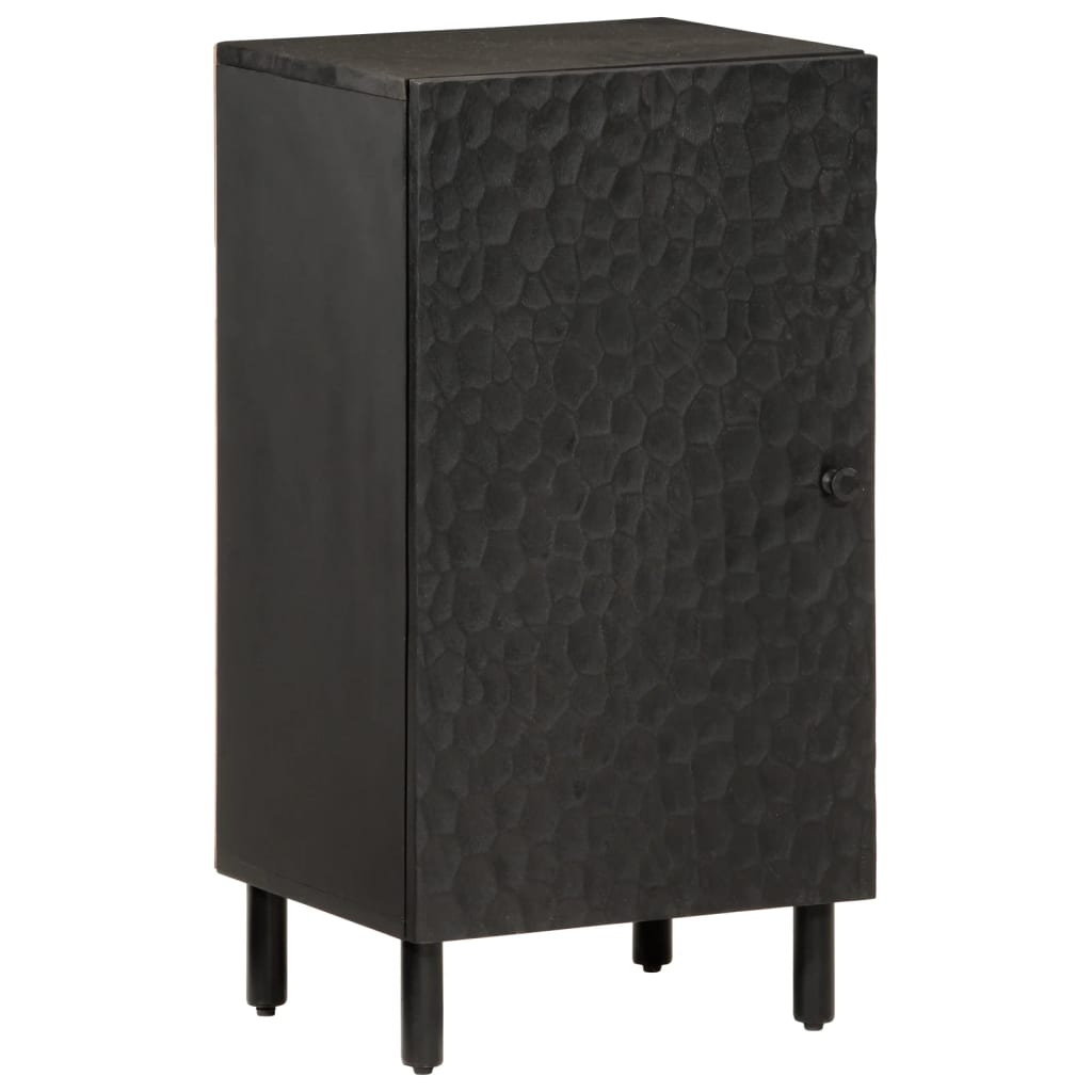 Armoire latérale noir 40x33x75 cm bois massif de manguier - XIOS