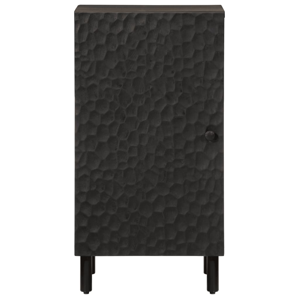 Armoire latérale noir 40x33x75 cm bois massif de manguier - XIOS