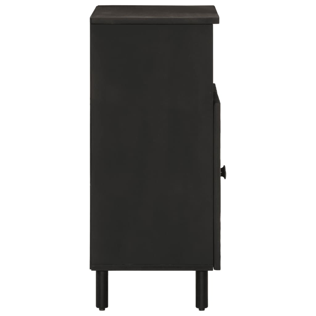 Armoire latérale noir 60x33x75 cm bois massif de manguier - XIOS