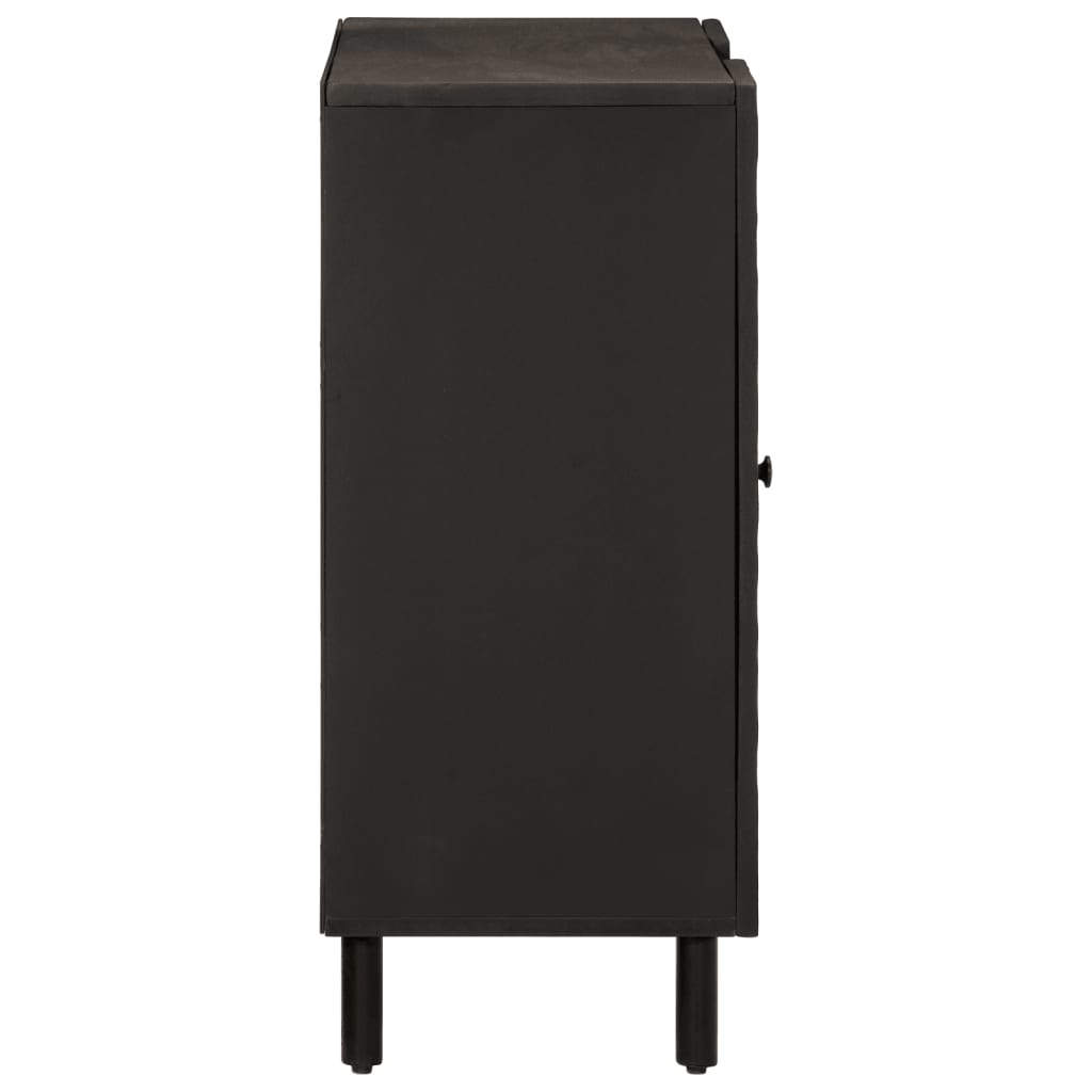 Armoire latérale noir 90x33x75 cm bois massif de manguier - XIOS