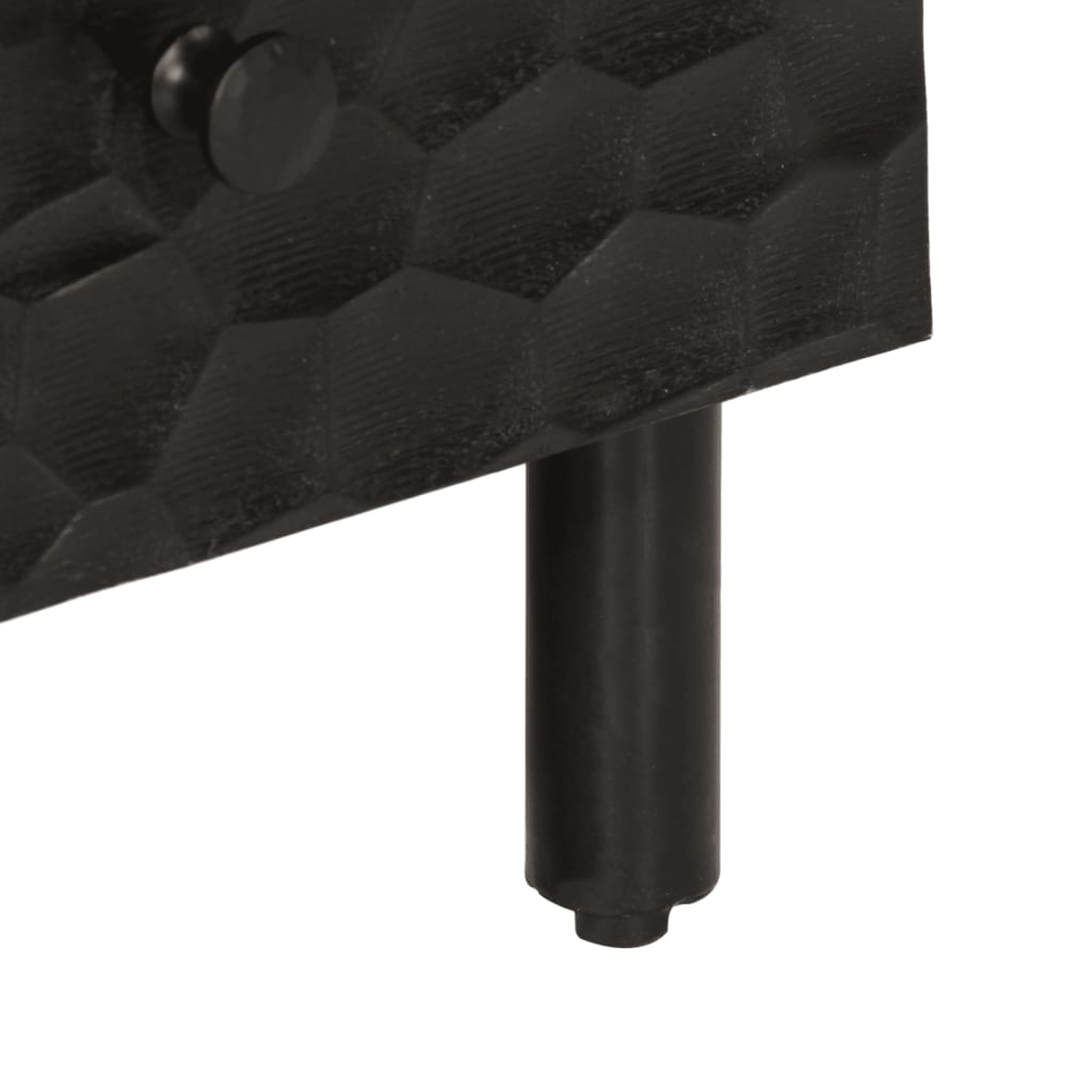 Buffet noir 60x33x100 cm bois de manguier massif - XIOS