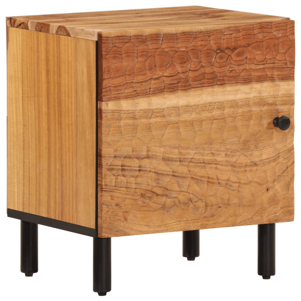 Tables de chevet 2 pcs 40x33x46 cm Bois d'acacia massif