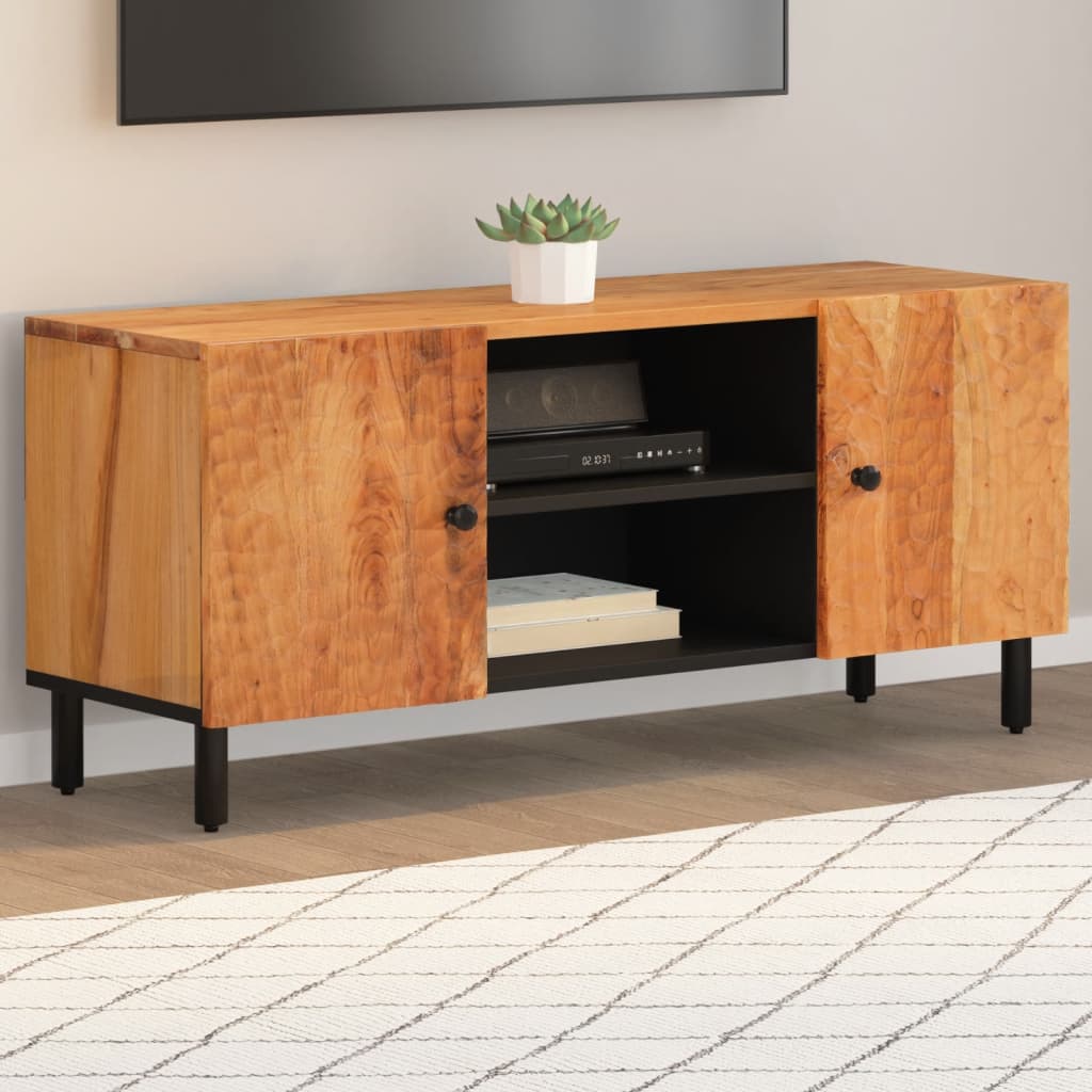 Meuble TV 105x33x46 cm Bois d'acacia massif - XIOS
