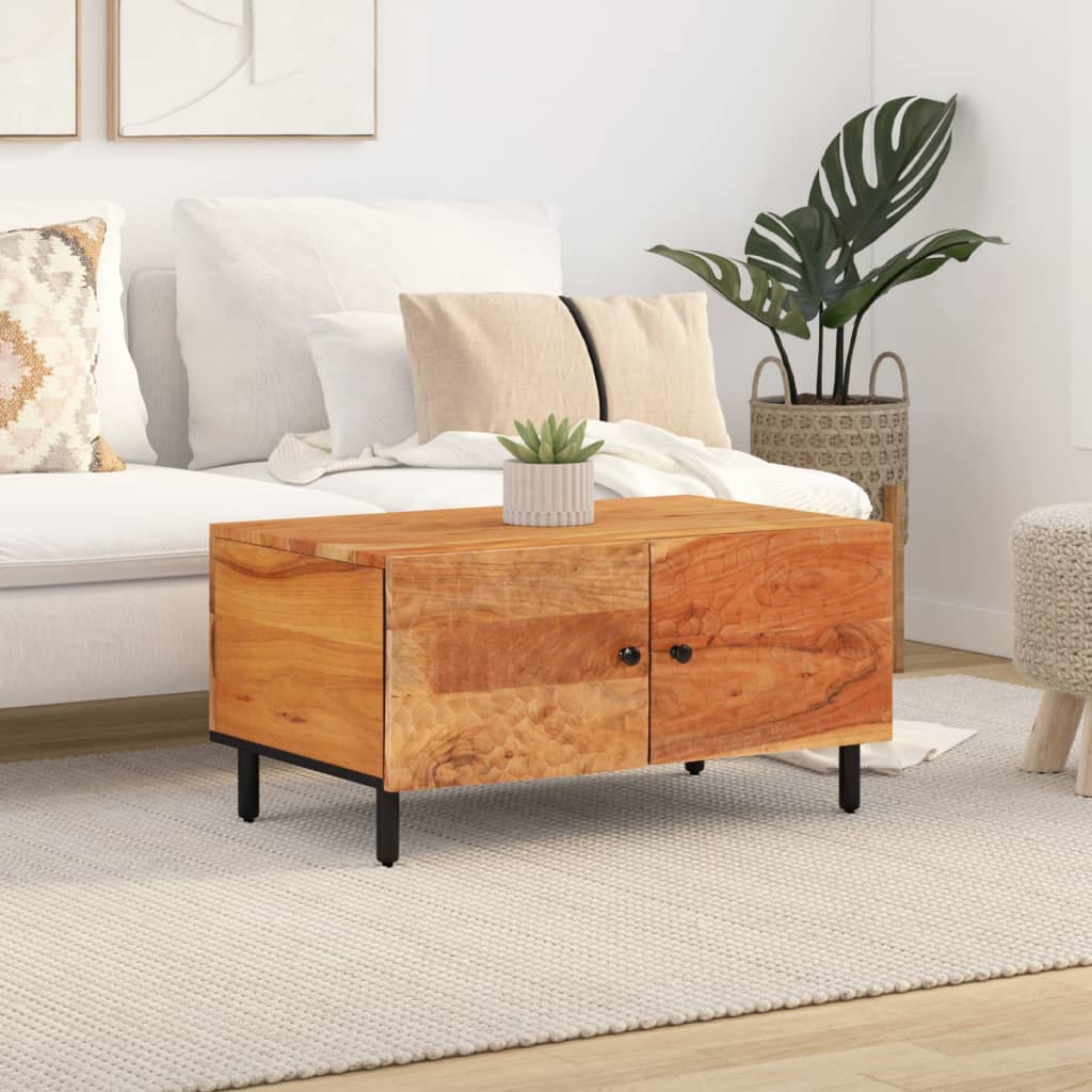 Table basse 80x50x40 cm bois massif d'acacia - XIOS