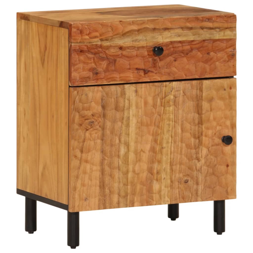 Table de chevet 50x33x60 cm bois d'acacia solide - XIOS