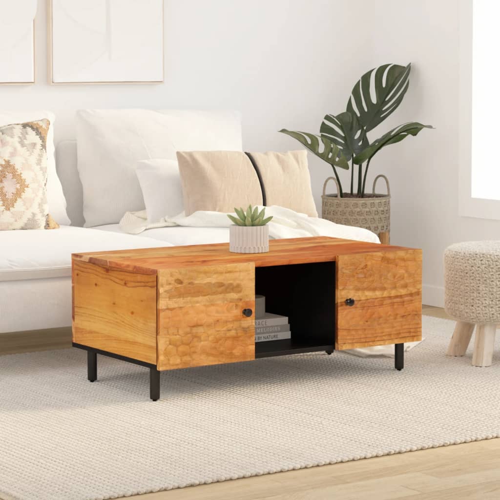 Table basse 100x54x40 cm bois massif d'acacia - XIOS