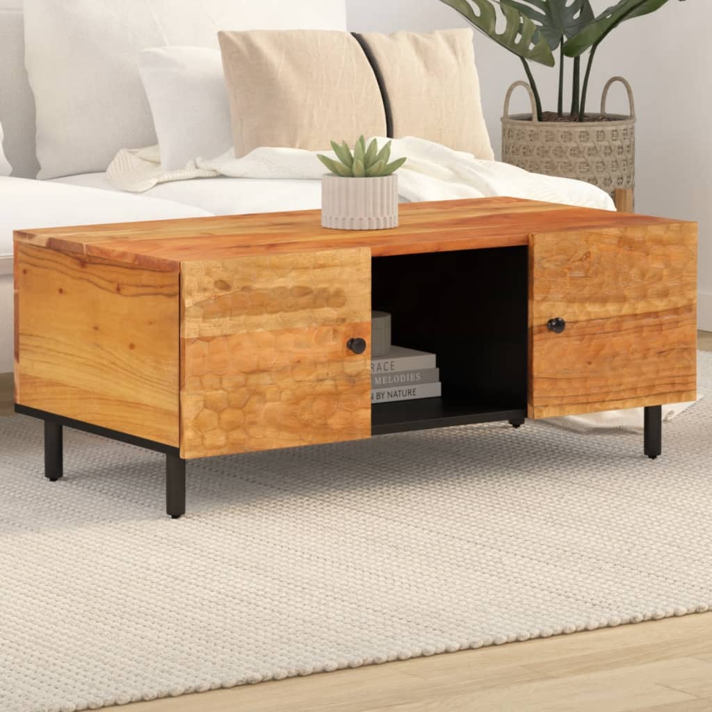 Table basse 100x54x40 cm bois massif d'acacia - XIOS