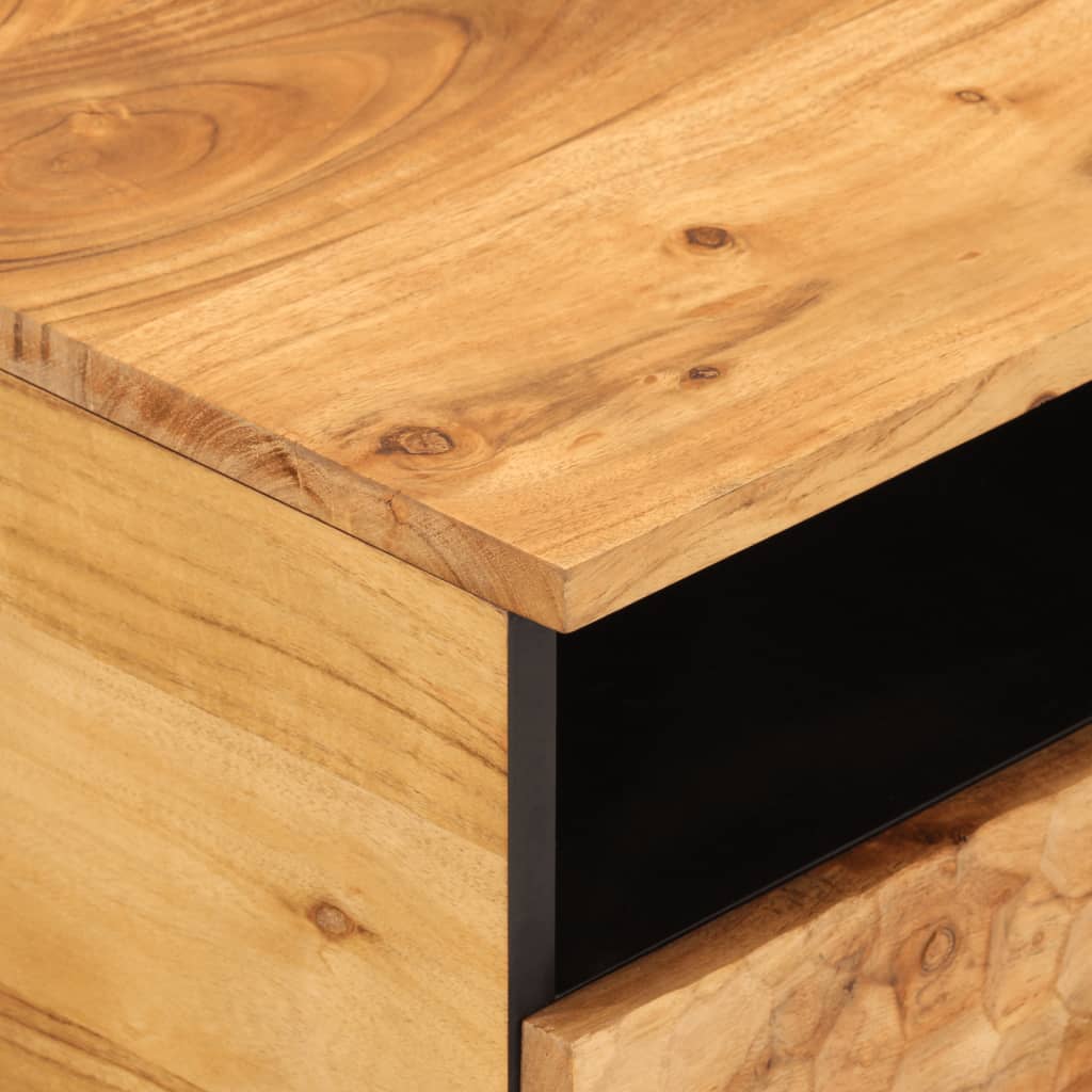 Table basse 80x54x40 cm bois massif d'acacia - XIOS