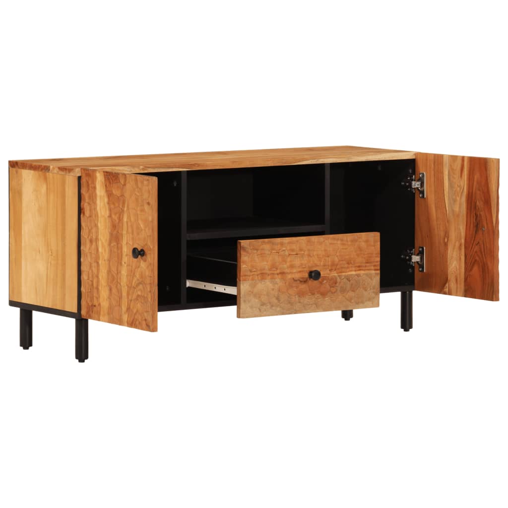 Meuble TV 105x33x46 cm Bois d'acacia massif Meubles TV vidaXL   