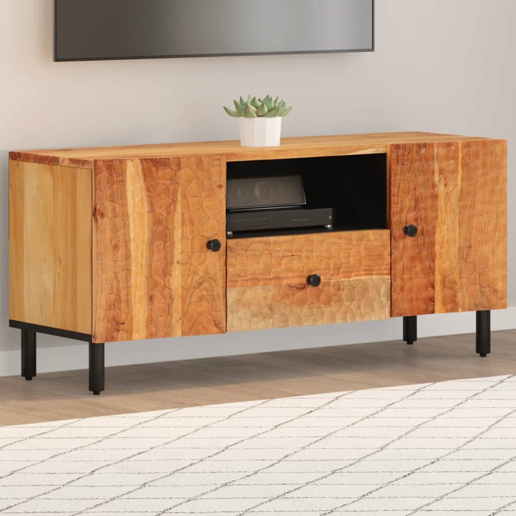 Meuble TV 105x33x46 cm Bois d'acacia massif Meubles TV vidaXL   