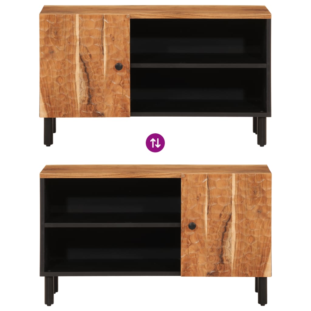 Meuble TV 80x33x46 cm bois d'acacia massif - XIOS