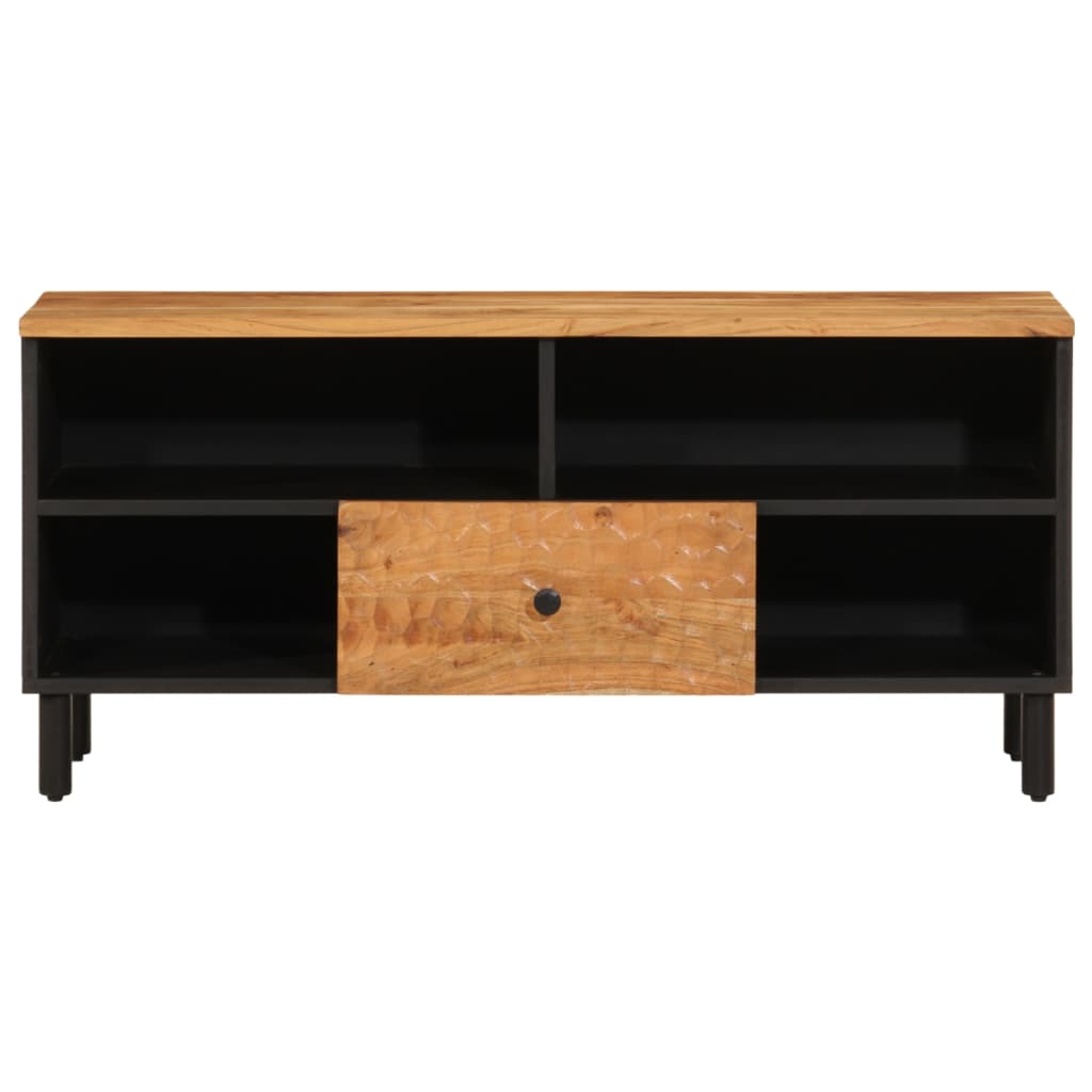 Meuble TV 100x33x46 cm bois d'acacia solide - XIOS